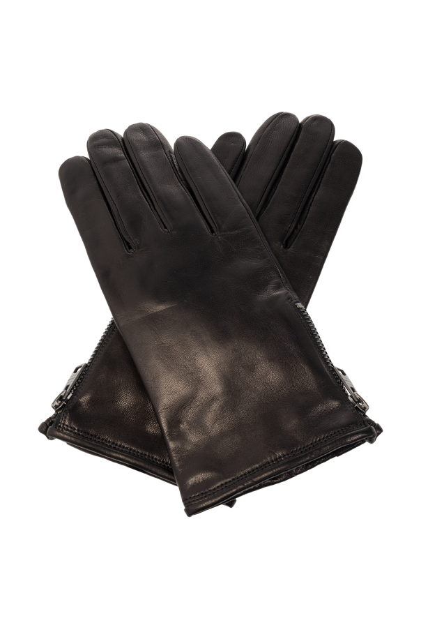 Allsaints Leather Gloves Mens Accessories Vitkac